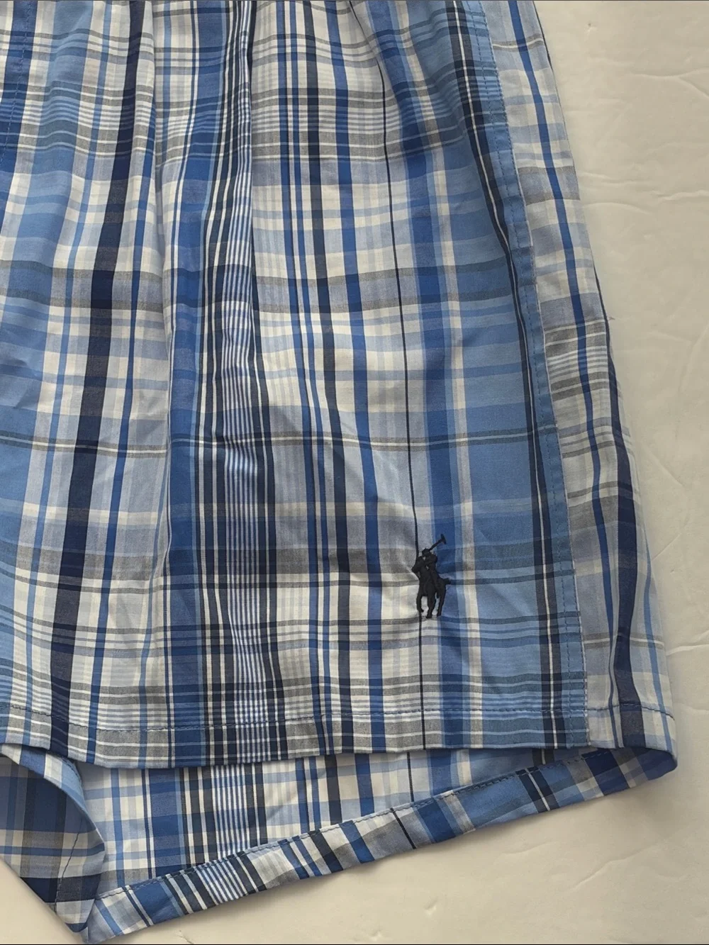 Polo Ralph Lauren Blue Plaid Boxer Shorts Underwear Men’s Sz M NWT